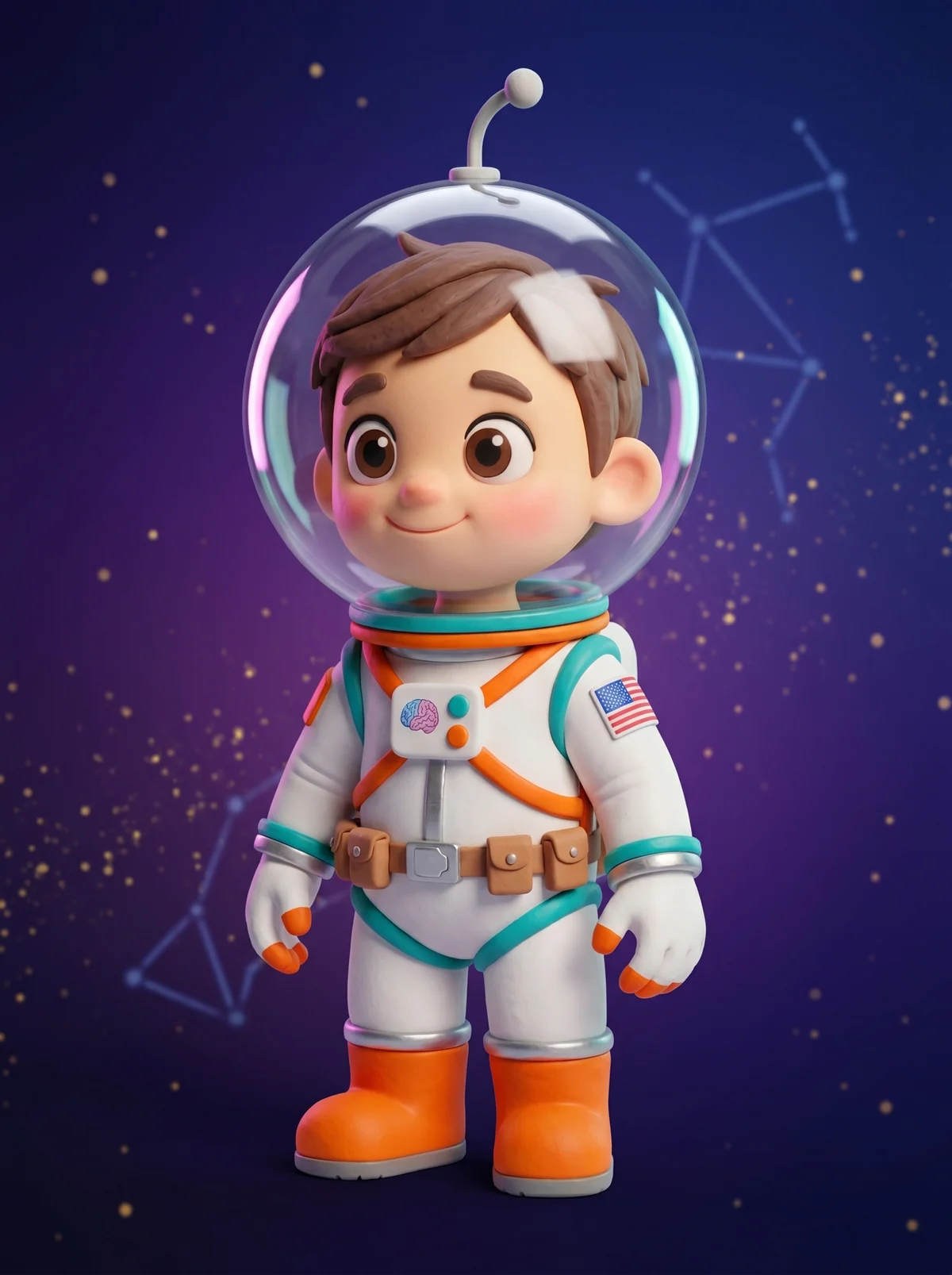 Cosmo — The curious astronaut. Asks more than he answers.
